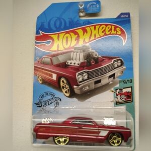 1964 Chevy Impala Hot Wheels Diecast Rod Squad Series 8/10 Red